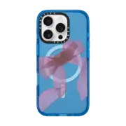 iPhone 16 Pro Impact Case MagSafe Compatible Pink Organza Ribbon