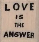 Banksy Love Is The Answer 3/4 x 3/4" Rubber Stamp, Banksy Stamp, Graffiti