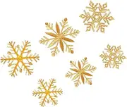 CORHAD 6 Pcs Snowflake Cloth Patches Christmas Appliques for DIY Clothing Decoration Embroidery Designs for Jackets Bags and Festive Crafts