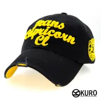 在飛比找蝦皮商城優惠-KURO-SHOP韓國進口黑色capricorn老帽棒球帽布