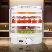 5-Tray White Food Dehydrators 350W Adjustable Temp Jerky Fruit Drying Machine