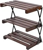 Foldable Shelves: Foldable Shelf, Shoe Rack | Multifunctional Portable 3 Layer Display Shelves, Shoe Shelves for Narrow Spaces, Foldable Kitchen Shelf for Home, Bee Camping