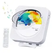 CD Player Portable Bluetooth Desktop CD Player for Home, Built-in Dual White