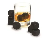 Avanti - Bar Whisky Rocks Black Granite Set of 9 in Velvet Storage Pouch