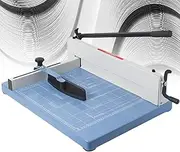 Manual Paper Cutter, Heavy Duty Manual Stack Paper Trimmer Stack Cutter, 360 Pieces of Paper/Cut Paper Thickness 0.5-45MM, with Grid Ruler Annotation, for Factory School Office Accessories A4