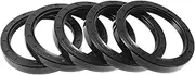 X AUTOHAUX Universal Oil Seal TC Double Lip W Steel Spring Seal Ring Rotary Shaft Seal 70x90x12mm High Pressure Nitrile Rubber Black 5 Pcs