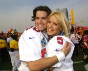 Jaron & Gena Lee Nolin at Super Bowl XXXV - MTV Rock 'N Jock at Ra- Old Photo