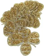 jojofuny 10Pcs Wear Resistant Clothes Patches Replaceable Decorative Patches for Clothing Bags Hats Durable Heat Transfer Appliques Gold Design for Use