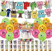 Game Sprunki Birthday Party Decorations Supplies, Banner Sprunki Balloons Cake Topper, Cupcake Toppers Cake Decorations