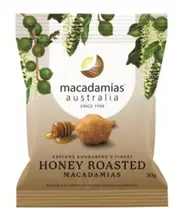 Macadamias Australia Macadamia Nuts Honey Roasted 30g x 8