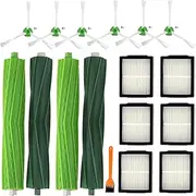 i E Series Replacement for iRobot Roomba i1 i3 i3+ i4 i5 i6 i6+ i7 i7+ i8 i8+, E5 E6 E7, Rubber Brush/Side Brush/Filter Vacuum Cleaner Parts