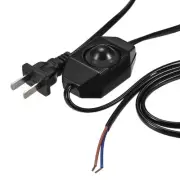 2Pack Lamp Cord with Dimmer Switch Power Wire 1.8M Black Lamp Repair Part