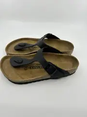 ♻️✅Birkenstock Gizeh BS Black Women's Sandal US6 Brand New Recycled Box