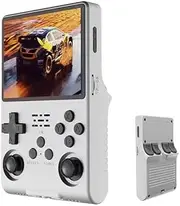 R40S Pro Retro Game Console,Portable Handheld Video Game Console ，3.5 inch IPS Screen with 256G Card &30000+ Games,Built in 45 Emulators,3800mAh Battery (White)