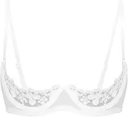 [GRRKDFQ] Women's Lingerie Lace Half Cup Bra Open Bra