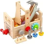 Abaodam 1 Set Interactive Toolbox Set for Educational Pretend Play Repair Tools for Develop Cognitive Skills and Hands Abilities and Safe Design for Early Learning
