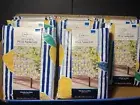 Huge Lot Of 8 Mainstays PEVA Tablecloths 60” x 84” Rectangle Blue Stripe & Lemon