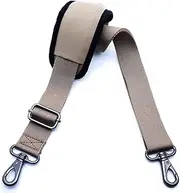 Shoulder Strap, Universal Adjustable Shoulder Belt Replacement Laptop Bag Shoulder Strap with Metal Hooks for Briefcase, Laptop Messenger Bag, Luggage Duffel Camera, Khaki