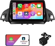 2+32G Android 12 Double Din Car Stereo for Ford Escape 2013-2016 with 9 Inch Touchscreen Radio Built-in Wireless Carplay/Android Auto/GPS/Bluetooth/FM/AUX-in/Steering Wheel Controls/Backup Camera