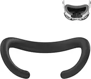 Geekria Silicone Face Pad Cover Compatible with Apple Vision Pro, Washable Anti-Leakage Cushion Pad Mask, Original Headset Replacement Accessories, VR Headset Face Shield (Black)