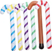 KOMBIUDA Costume Adult Inflatable Candy Cane Decorations Candy Cane Walking Stick PVC Material for Parties