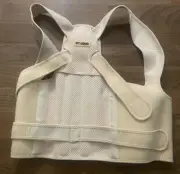 Fit Geno Back Brace Posture Corrector for Women and Men, Medium, Beige