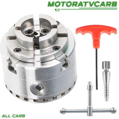 ALL-CARB 2.75" 4-Jaw Self-Centering Keyed Lathe Chuck 1" × 8TPI For Wood Lathes