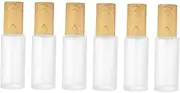 IWOWHERO 6pcs Spray Bottle Refillable Dispenser Dropper Cosmetic Reusable Perfume Travel Bottle Sub Bottle White Glass