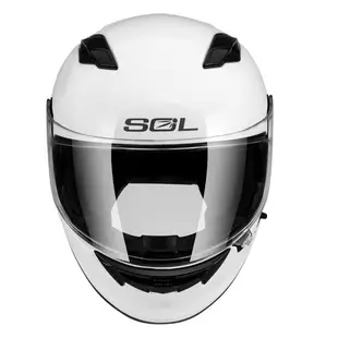 SOL SF-6 SF6 素色 亮白 全罩式安全帽 內襯可拆洗 雙D扣 雙鏡