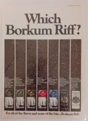 1978 Borkum Riff Tobacco Print Ad Varieties Which Borkum Riff? FREE SHIPPING