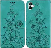 Compatible with Samsung Galaxy A06 4G Flip Kickstand Cover,Compatible with Samsung Galaxy A06 4G Card Slot Wallet Case Green