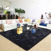 Ultra Soft Black Rugs for Bedroom 5x8 Feet, Fluffy Shag Area Rugs for Living