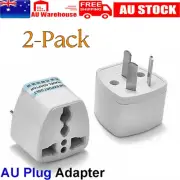 2PCS UK/US/EU Universal to AU AUS Australian Power Plug Adapter 3 pin Converter