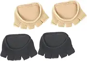 SECFOU 2 Pairs Padded Tabi Socks Padded Toe Socks Two- Toe Stockings Woman Toe Socks Womans Socks Pad Socks Women Five-Toe Socks Half Toe Socks Womens Socks Five Finger Socks Gel