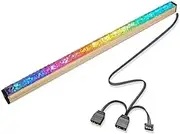 Addressable RGB PC LED Strip, 11-Inch Magnetic ARGB, Dual Control Case Lighting for 5V 3-Pin Aura SYNC, RGB Fusion, Mystic Light