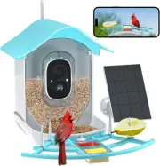 Smart Bird Feeder with Camera, 2K HD AI Identify Birds Species, Bir D Watching C