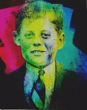 John F Kennedy Teenager An Original Painting By Ro West. W/COA
