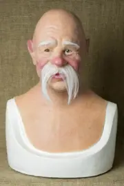 "Santiago" Silicone Mask Old Man Hand Made, Halloween High Quality, Realistic,