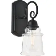 Living District LD4007W5BK spire 1 Light 5 inch Black Wall Sconce Wall Light