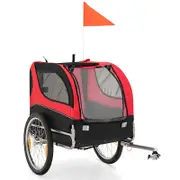 Foldable 3 Entrances Dog Bike Trailer