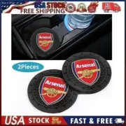 2 pk Arsenal FC Car Cup Mat Car Drink Holder Insert Silicone Coaster Set S-1