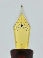 PSP Ranga Zayante Fountain Pen - Red Black Ripple Ebonite JoWo #6 Nibs (New)