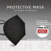 [1000 Pcs] Black KN95 Protective 5 Layer Face Mask Disposable Mask