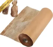 Honeycomb Packing Paper Wrap Roll, 30cm x 50m, Recycled Brown Kraft