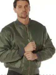 Rothco MA-1 Flight Bomber Reversible Jacket Military Size Medium- Sage Green