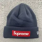 Supreme Box Logo Beanie Blue Red New Era Hat Cap World Famous Streetwear FW24