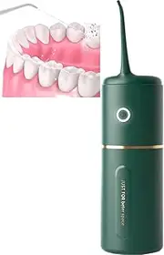 Water Flosser Cordless for Teeth, Super Mini Portable Oral Irrigator with 3 Pressure Modes, Water Teeth Cleaner Pick, Unique Pressure Stabilization Technology, IPX7 Waterproof for Home Travel (Green)
