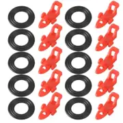 10Pcs Fishings Rod Hook Keeper Fish Lures Baits Holder with Elastics Rubber Hoop