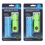 4x Brillar Pocket Torch Camping/Hiking LED Glow-In-The-Dark Battery Operated