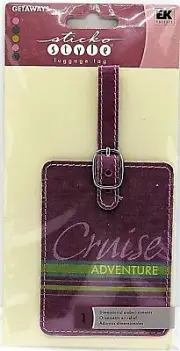 Cruise Luggage Tag 3D Travel Embellishment Sticko Art Junk Journals RARE